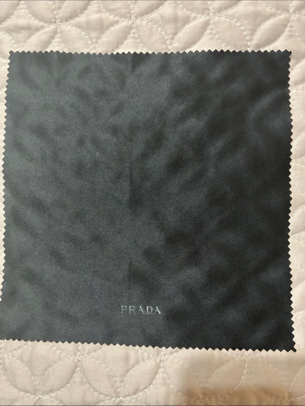 Prada Black Microfiber Cleaning Cloth with Subtle Logo